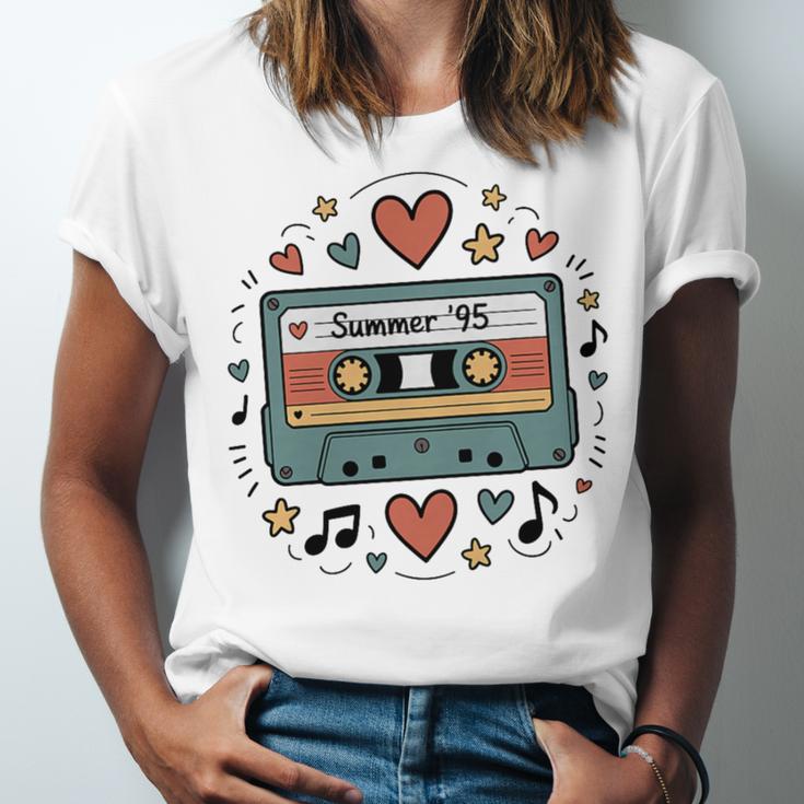 Summer ’95 Retro Cassette Tape Nostalgia Music Lover Premium Tri-Blend Unisex Jersey T-Shirt