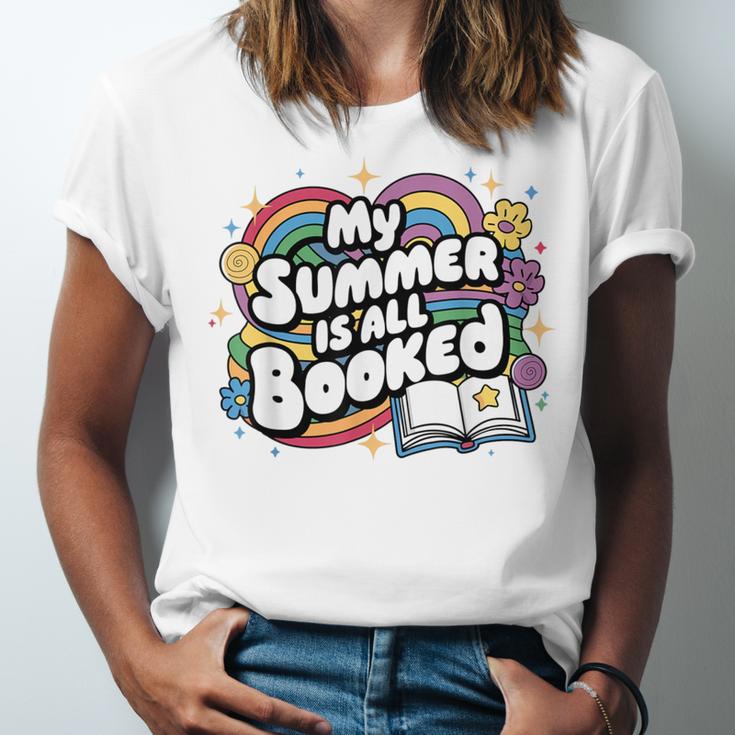 My Summer Is All Booked Book Reading Summer Reading For Men Women Unisex Jersey T-Shirt
