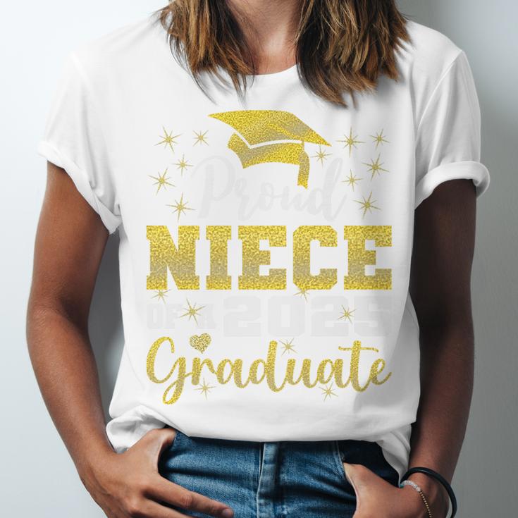 Super Proud Niece Of 2025 Graduate Senior Graduation Family Premium Unisex Jersey T-Shirt