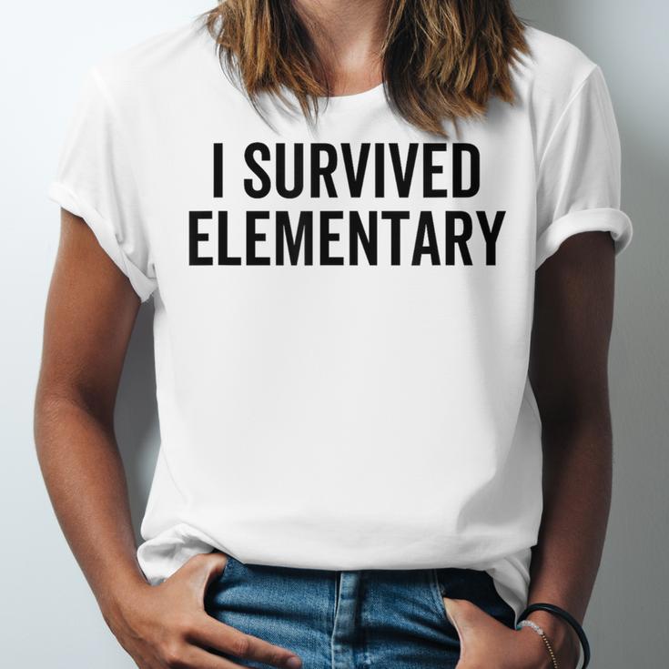 I Survived Elementary Graduation School Student Unisex Jersey T-Shirt