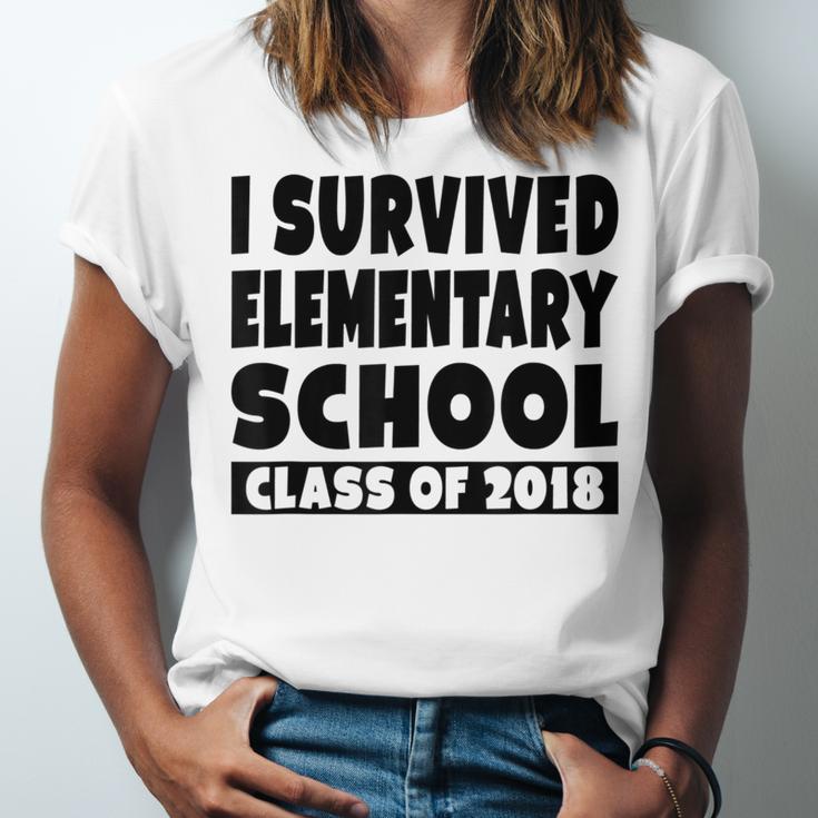 I Survived Elementary School Class Of 2018 Graduation Shirt Unisex Jersey T-Shirt