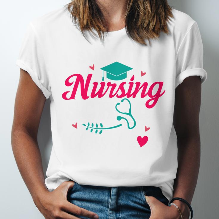 I Survived Nursing School Class Of 2026 Nurse Graduation Unisex Jersey T-Shirt