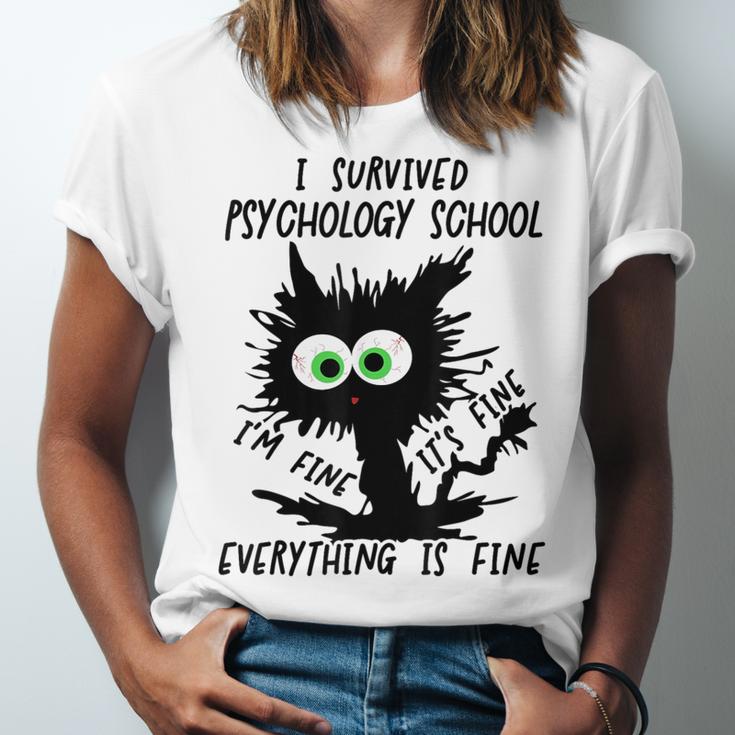 I Survived Psychology School Graduation 2026 2027 Unisex Jersey T-Shirt