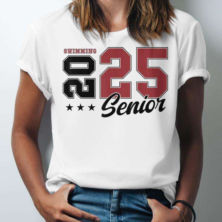 Swimming Senior Night Swimming Senior 2025 Graduation 59 Unisex Jersey T-Shirt