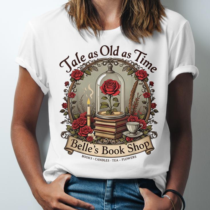 Tale As Old As Time Belle's Book Shop Book Coffee Book Unisex Jersey T-Shirt Tale As Old As Time Belle's Book Shop Book Coffee Book Unisex Jersey T-Shirt