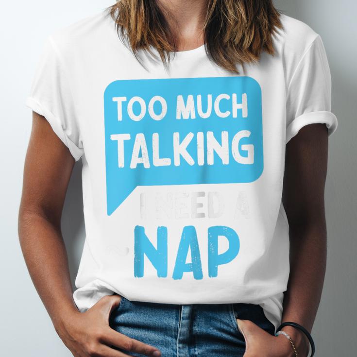 Too Much Talking I Need A Nap For Introverts Raglan Baseball Tee Unisex Jersey T-Shirt Too Much Talking I Need A Nap For Introverts Raglan Baseball Tee Unisex Jersey T-Shirt