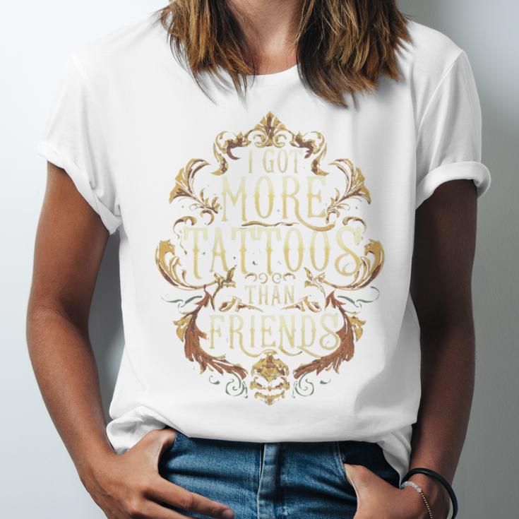 I Have More Tattoos Than Friends Introvert Unisex Jersey T-Shirt I Have More Tattoos Than Friends Introvert Unisex Jersey T-Shirt