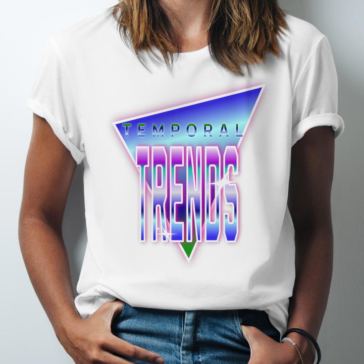 Temporal Trends Vaporwave Style Retro Nostalgia Look Premium Tri-Blend Unisex Jersey T-Shirt