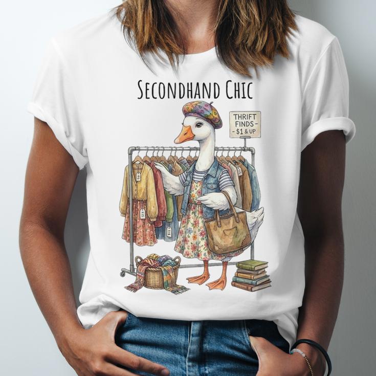 Thrifting Goose Vintage Fashion Book Lover Unisex Jersey T-Shirt