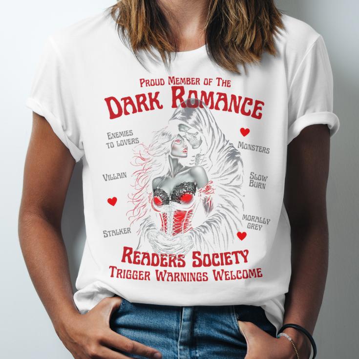 Trigger Warning Book Lover Dark Romance Smut Reader Unisex Jersey T-Shirt