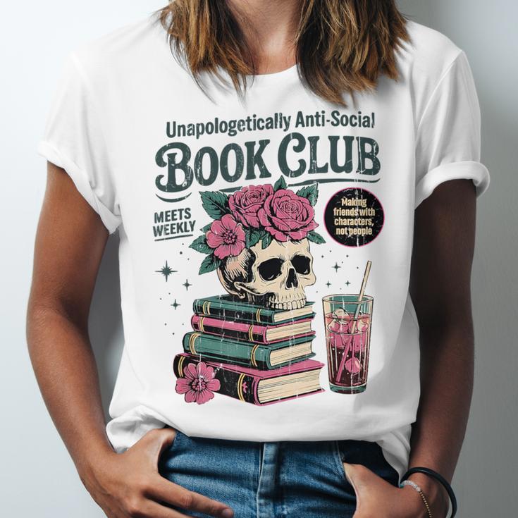 Unapologetically Anti Social Book Club Unisex Jersey T-Shirt Unapologetically Anti Social Book Club Unisex Jersey T-Shirt