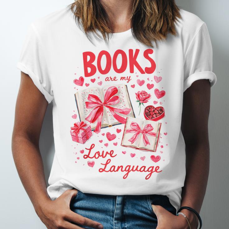 Valentines Book Lover Romance Books Are My Love Language Unisex Jersey T-Shirt Valentines Book Lover Romance Books Are My Love Language Unisex Jersey T-Shirt