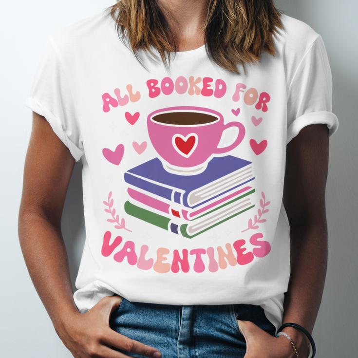 Valentines All Booked For Valentines Book Lovers Teacher Kid Premium Unisex Jersey T-Shirt