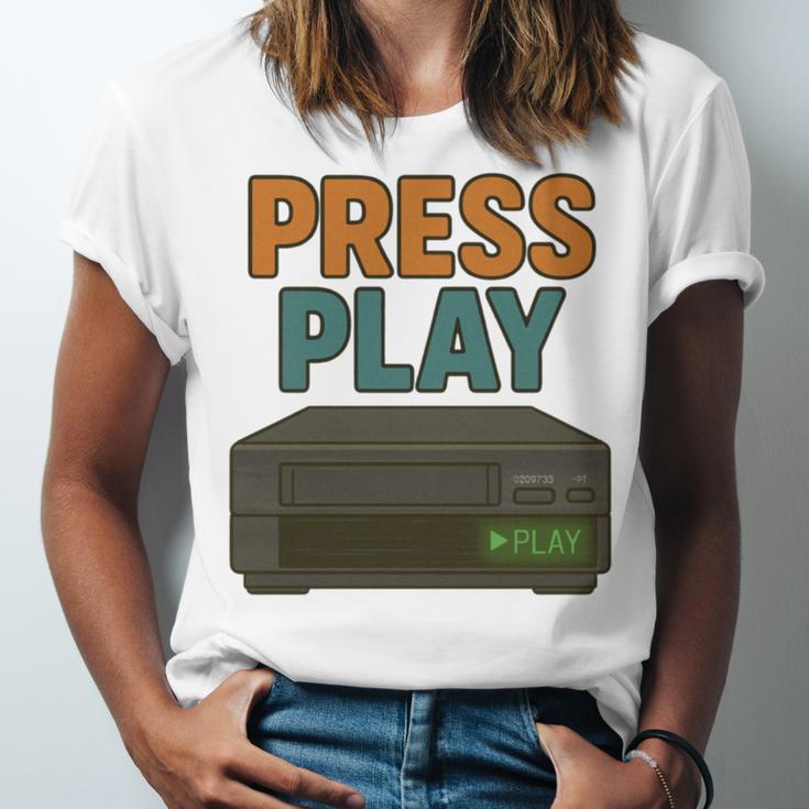 VHS Cassette Retro Analog Nostalgia Theme Unisex Jersey T-Shirt VHS Cassette Retro Analog Nostalgia Theme Unisex Jersey T-Shirt