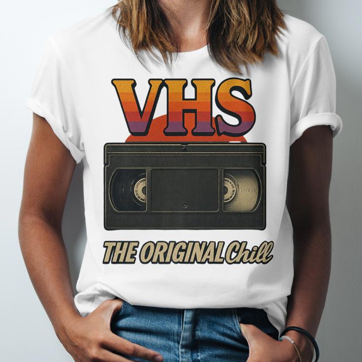 VHS Tape Nostalgia Old School Technology Humor Premium Unisex Jersey T-Shirt