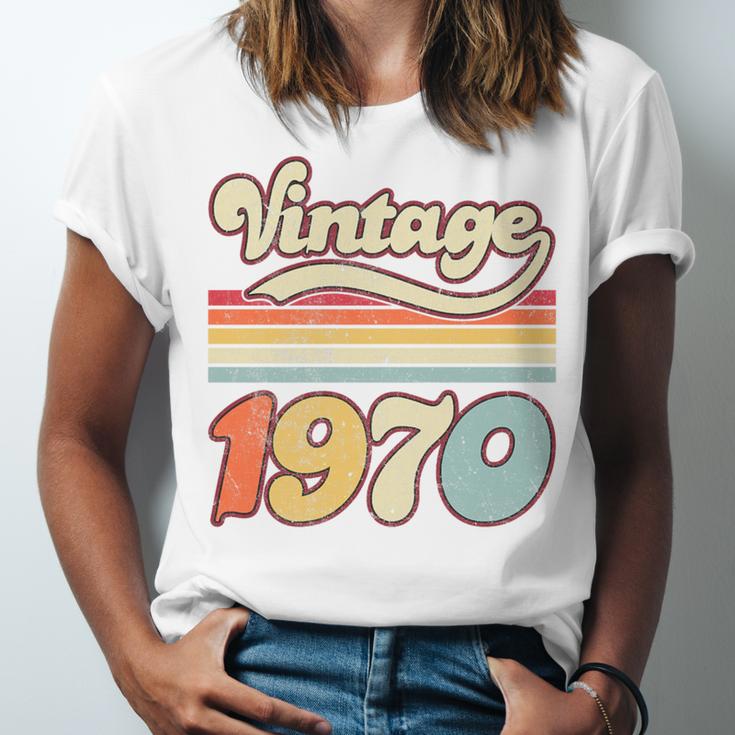 Vintage 1970 Birthday Retro Style 70's Born Nostalgia Outfit Premium Tri-Blend Unisex Jersey T-Shirt Vintage 1970 Birthday Retro Style 70's Born Nostalgia Outfit Premium Tri-Blend Unisex Jersey T-Shirt