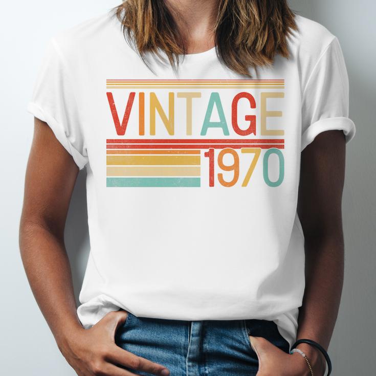 Vintage 1970 Birthday Retro Style 70's Born Nostalgia Party Premium Tri-Blend Unisex Jersey T-Shirt