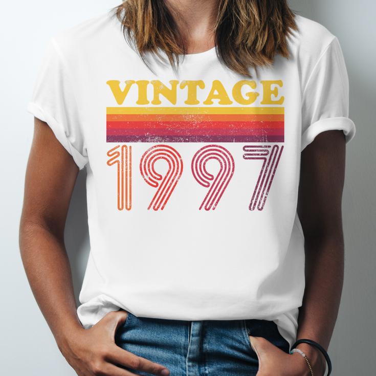 Vintage 1997 Retro Style 90's Born Nostalgia Vibes Birthday Premium Tri-Blend Unisex Jersey T-Shirt