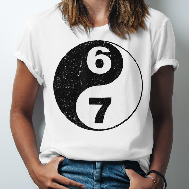 Vintage 6 7 Yin Yang Namaste Six Seven Nostalgia Unisex Jersey T-Shirt