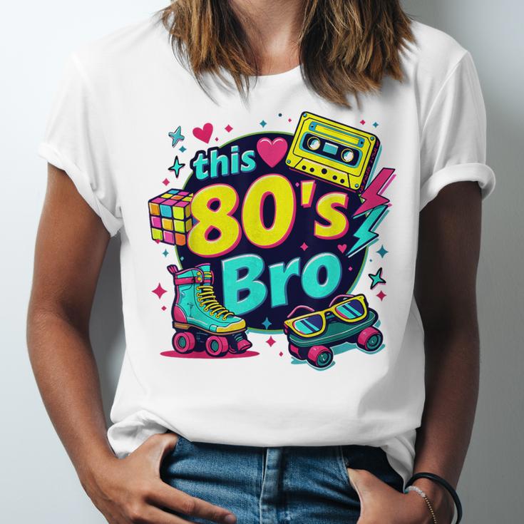 Vintage 80s Bro Eighties Party Costume 80s Nostalgia Unisex Jersey T-Shirt