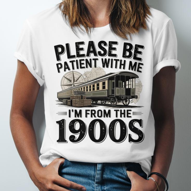 Vintage Be Patient With Me I'm From The 1900s Steam Train Unisex Jersey T-Shirt