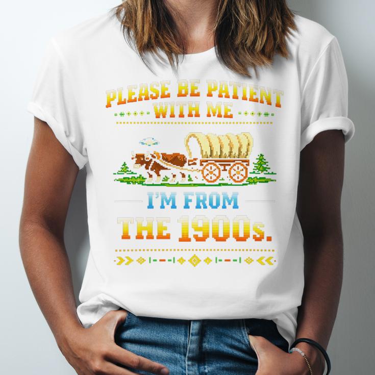 Vintage Please Be Patient With Me I'm From The 1900s Premium Tri-Blend Unisex Jersey T-Shirt