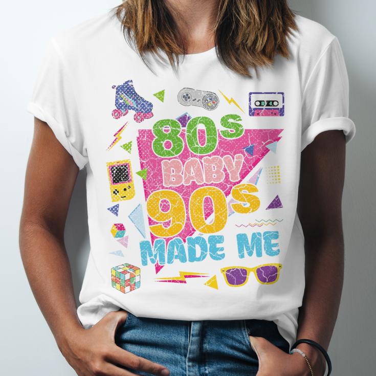 Vintage Retro 80's Baby 90's Made Me 1980s 1990s Nostalgia Premium Tri-Blend Unisex Jersey T-Shirt
