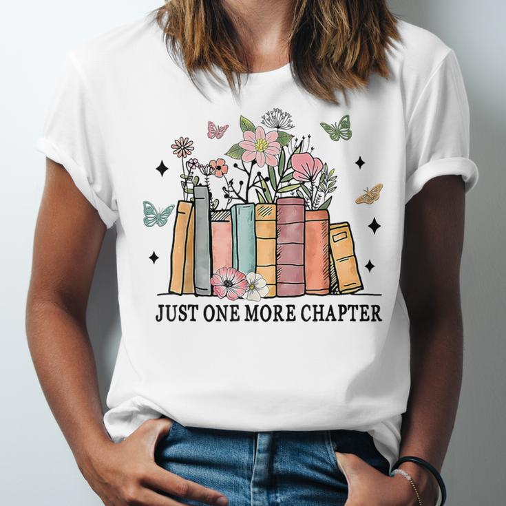 Wildflower Floral Book Just One More Chapter Unisex Jersey T-Shirt Wildflower Floral Book Just One More Chapter Unisex Jersey T-Shirt