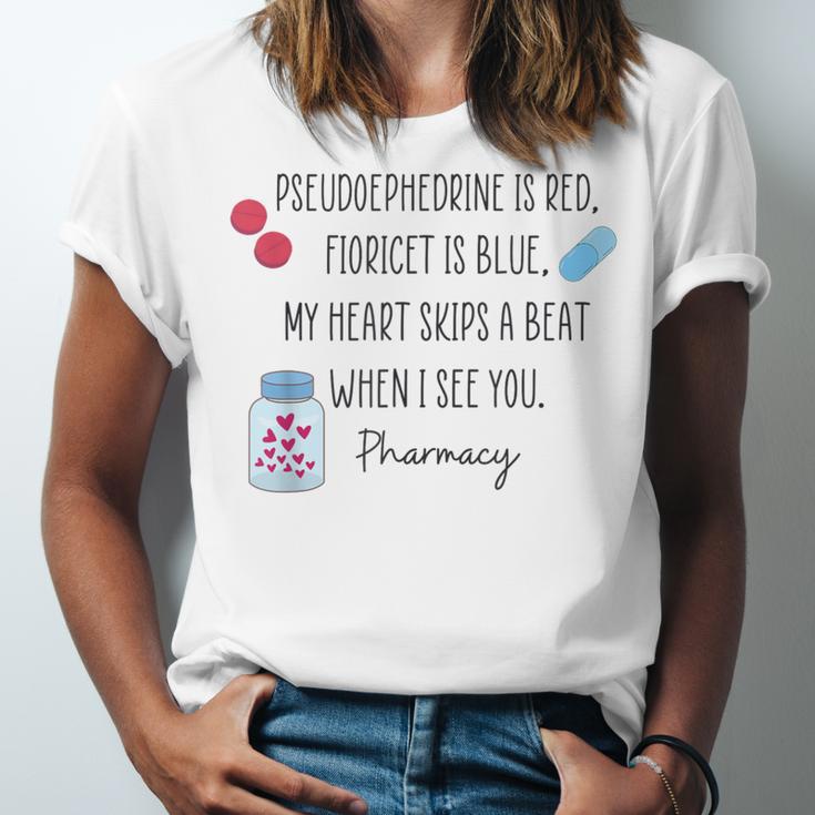Women Pharmacist Valentines Pharmacy Technician Graduation Unisex Jersey T-Shirt