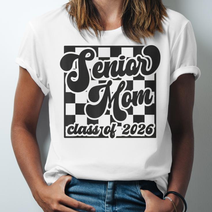 Women Senior Mom Class Of 2026 Retro Graduation Senior Mama Unisex Jersey T-Shirt