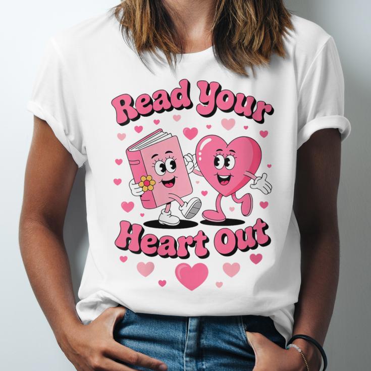 Women's Book Lover Read Your Heart Out Teacher Kids Valentines Unisex Jersey T-Shirt Women's Book Lover Read Your Heart Out Teacher Kids Valentines Unisex Jersey T-Shirt