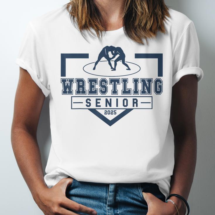 Wrestling Senior Night Wrestling Senior 2025 Graduation 66 Unisex Jersey T-Shirt
