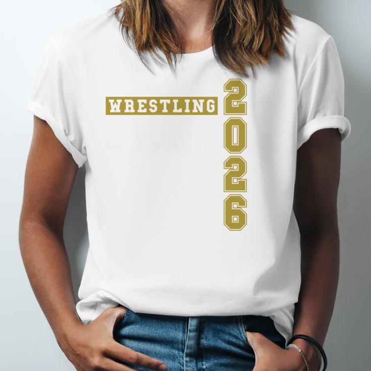 Wrestling Senior Night Wrestling Senior 2026 Graduation 43 Unisex Jersey T-Shirt