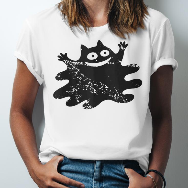 Yk2 Grunge Scary Cat With Tail Tomboy 90s Nostalgia Indie Unisex Jersey T-Shirt