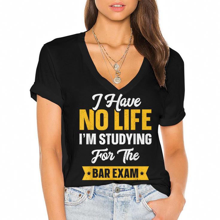 Bar Exam Shirt Law School Graduation 2025 Senior Women's Jersey Short Sleeve Deep V-Neck Tshirt				