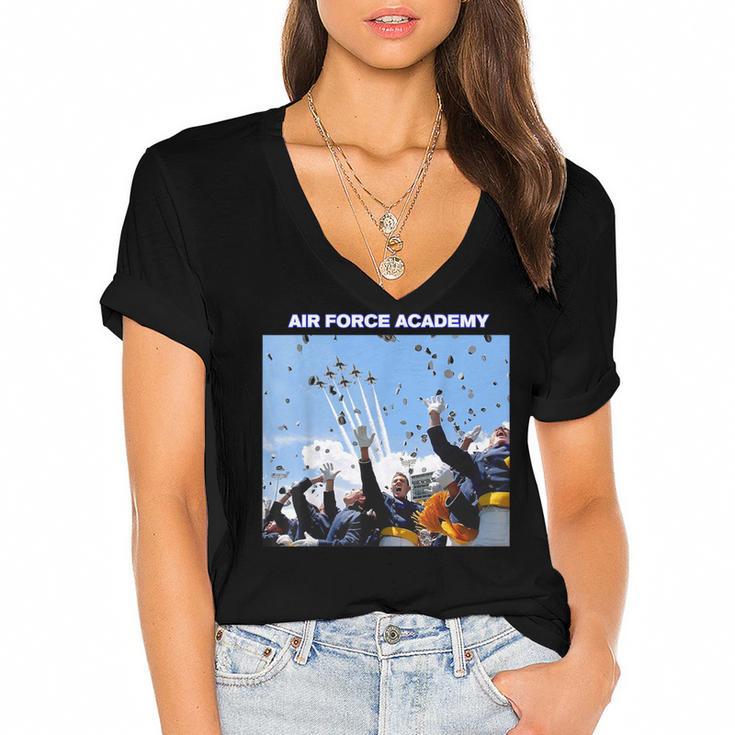 Cadets Celebrate Academy Graduation Women's Jersey Short Sleeve Deep V-Neck Tshirt				