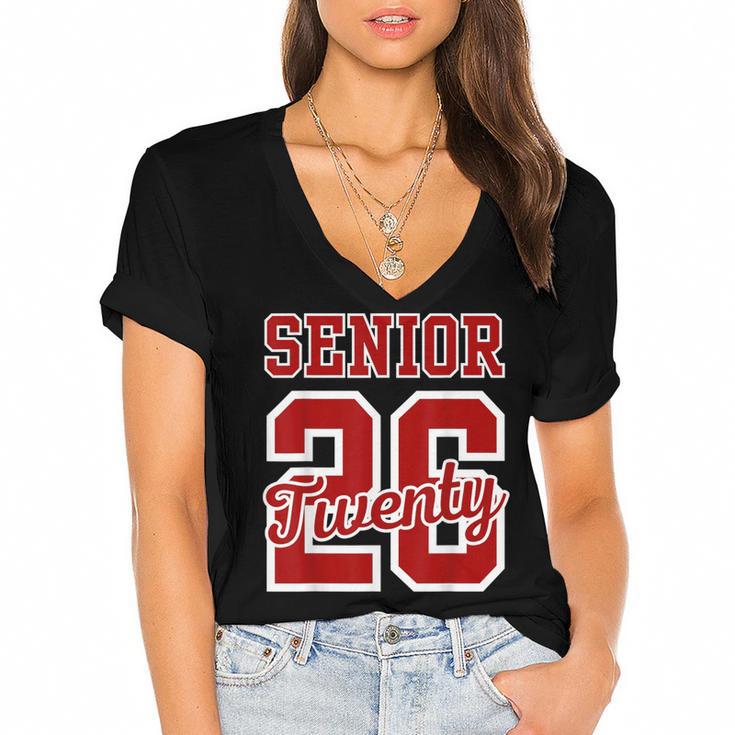 Class Of 2026 Senior 2026 Senior Twenty 26 Graduation Men Women's Jersey Short Sleeve Deep V-Neck Tshirt				
