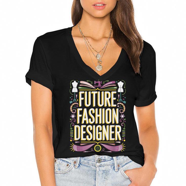 Future Fashion Er Graduation School Toddler Women Men Women's Jersey Short Sleeve Deep V-Neck Tshirt				