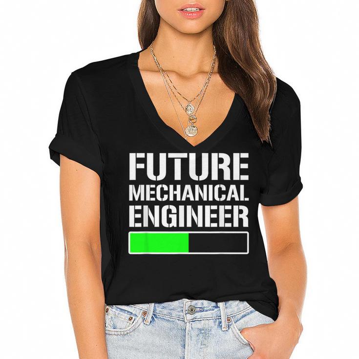 Future Mechanical Engineer Cool Graduation Women's Jersey Short Sleeve Deep V-Neck Tshirt				