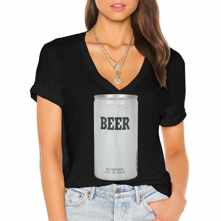 Generic Beer 1980s 80s Nostalgia Women's Jersey Short Sleeve Deep V-Neck Tshirt