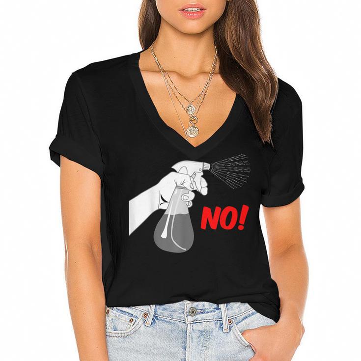 Introvert People Spray Women's Jersey Short Sleeve Deep V-Neck Tshirt