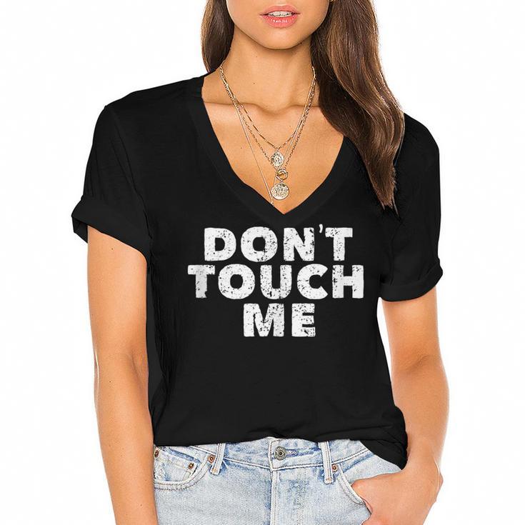 Introverted Antisocial Introspective Loner For Introvert Women's Jersey Short Sleeve Deep V-Neck Tshirt