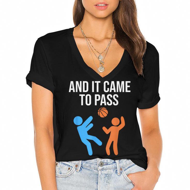 And It Came To Pass Book Of Mormon LDS Missionary Women's Jersey Short Sleeve Deep V-Neck Tshirt
