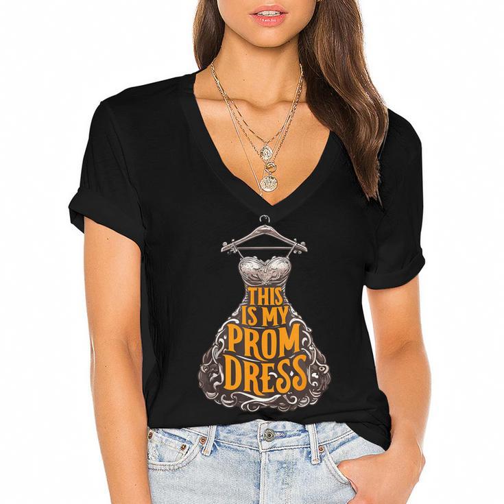 Prom Dress Prom Night Graduation Women's Jersey Short Sleeve Deep V-Neck Tshirt				