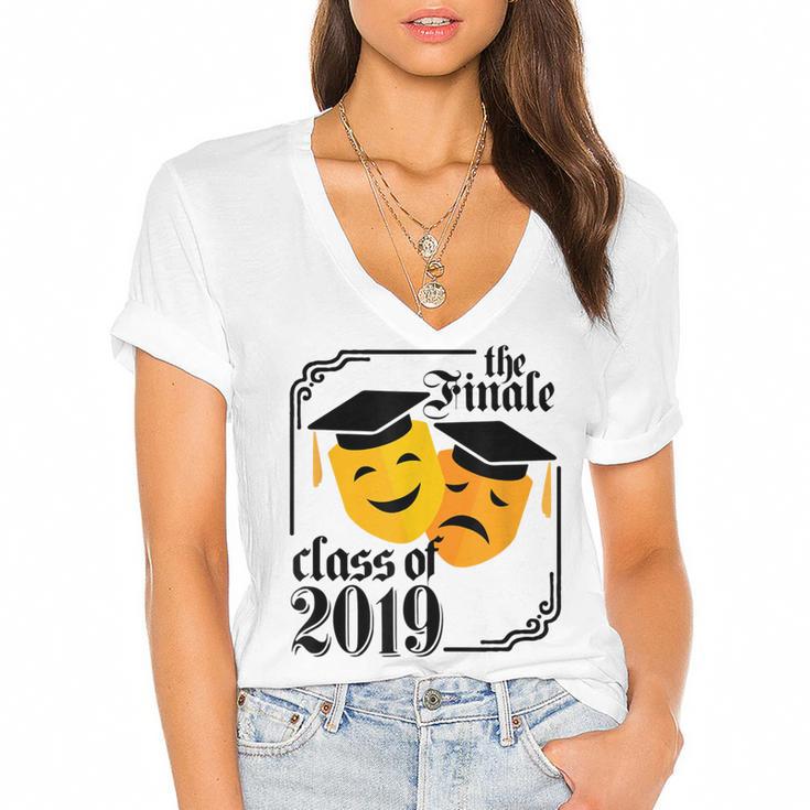 2020 Graduation Shirt Theater Drama Tshirt Senior Women's Jersey Short Sleeve Deep V-Neck Tshirt				