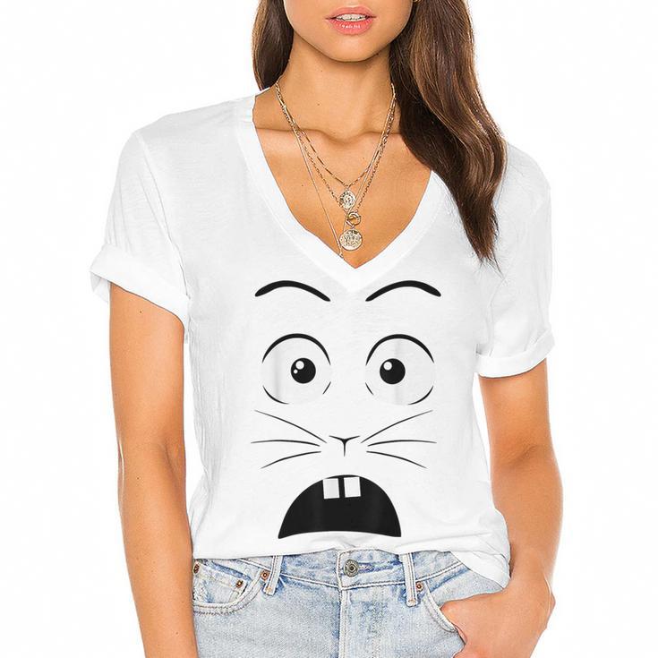 Creepy Carrots Halloween Book Character Costume Women's Jersey Short Sleeve Deep V-Neck Tshirt				