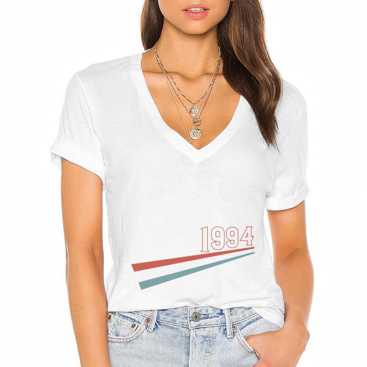 Freeze Tag 90s Nostalgia Women's Jersey Short Sleeve Deep V-Neck Tshirt