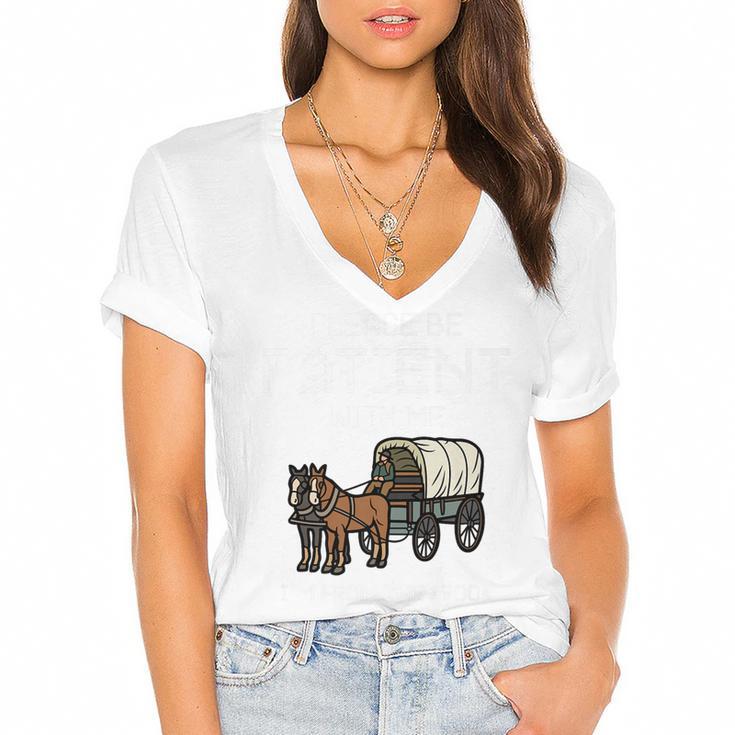 Funny Please Be Patient With Me I'm From The 1900s Premium Women's Jersey Short Sleeve Deep V-Neck Tshirt