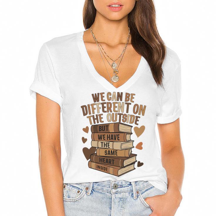 We Have The Same Heart History Month Book Lover Women Premium Tri-Blend Women's Jersey Short Sleeve Deep V-Neck Tshirt