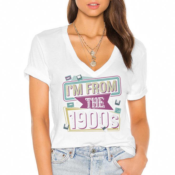 I'm From The 1900s Premium Women's Jersey Short Sleeve Deep V-Neck Tshirt